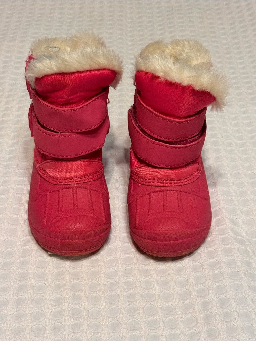 Cat & Jack Hot Pink Faux Fur Strap Snow Boots